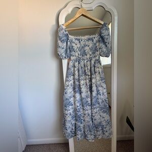 Sunday Blue and White floral dress